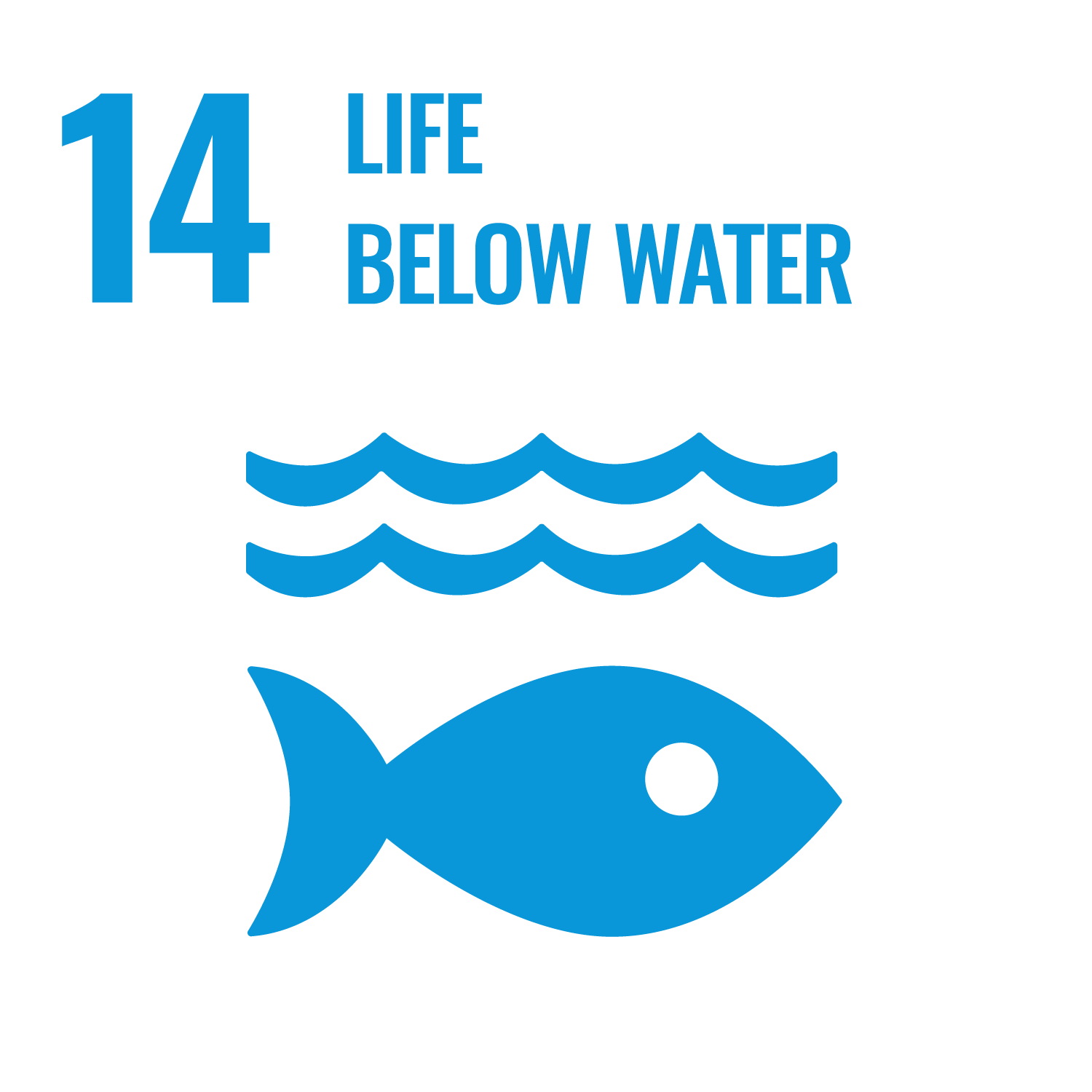 Inverted SDG 14 icon