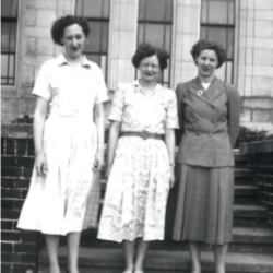 Margaret Bloomfield with her two friends