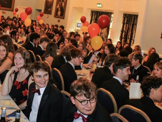 a group of students from Hild Bede at a formal