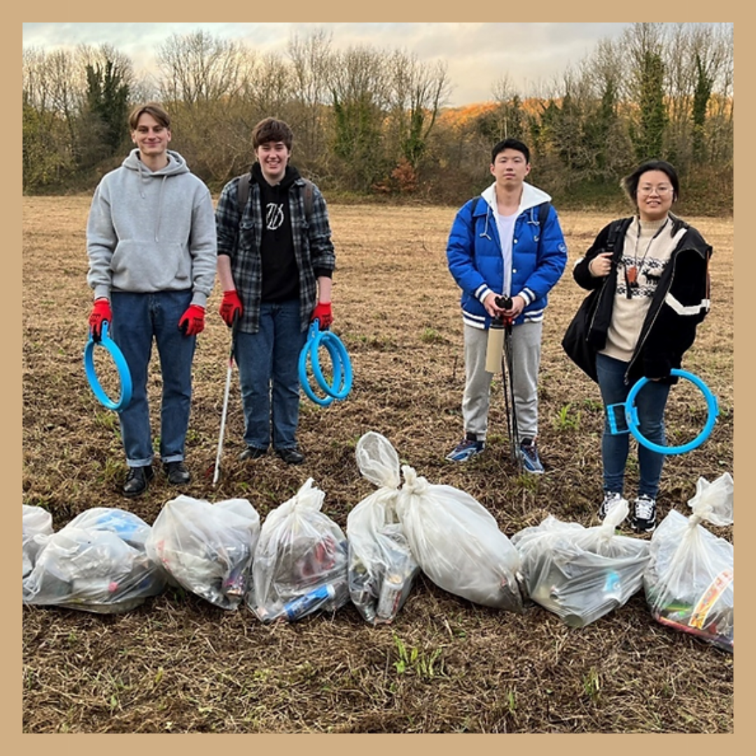 Student volunteering litter pick Jan 2025