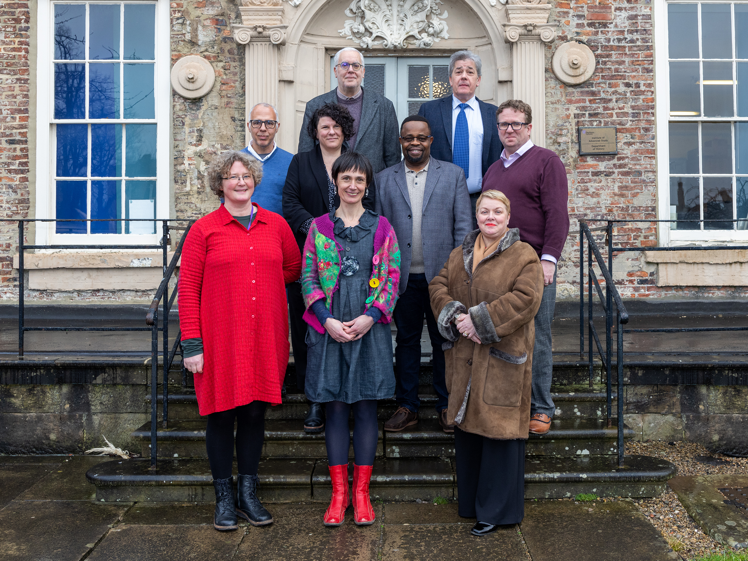 IAS Fellows Epiphany Term 2024/25 Fellows outside Cosin's Hall