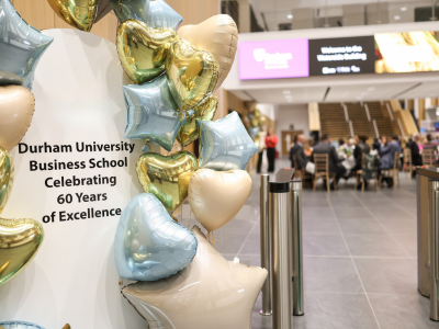 Durham Uni Business School 60th Dinner balloons