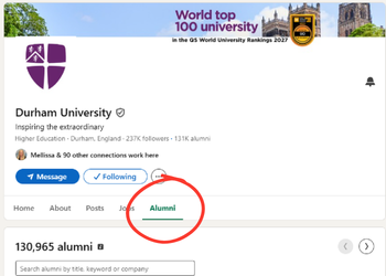 Linkedin alumni tool screenshot 1