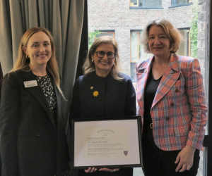 Katie Harland-Edminson, Tahani Alterkate and the VC with Tahani's certificate