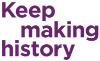 Keep Making History purple logo