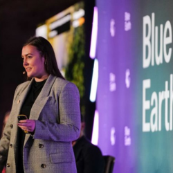 Natasha Boulding, founder of Low Carbon Materials, presenting to the Blue Earth Summit in October 2025