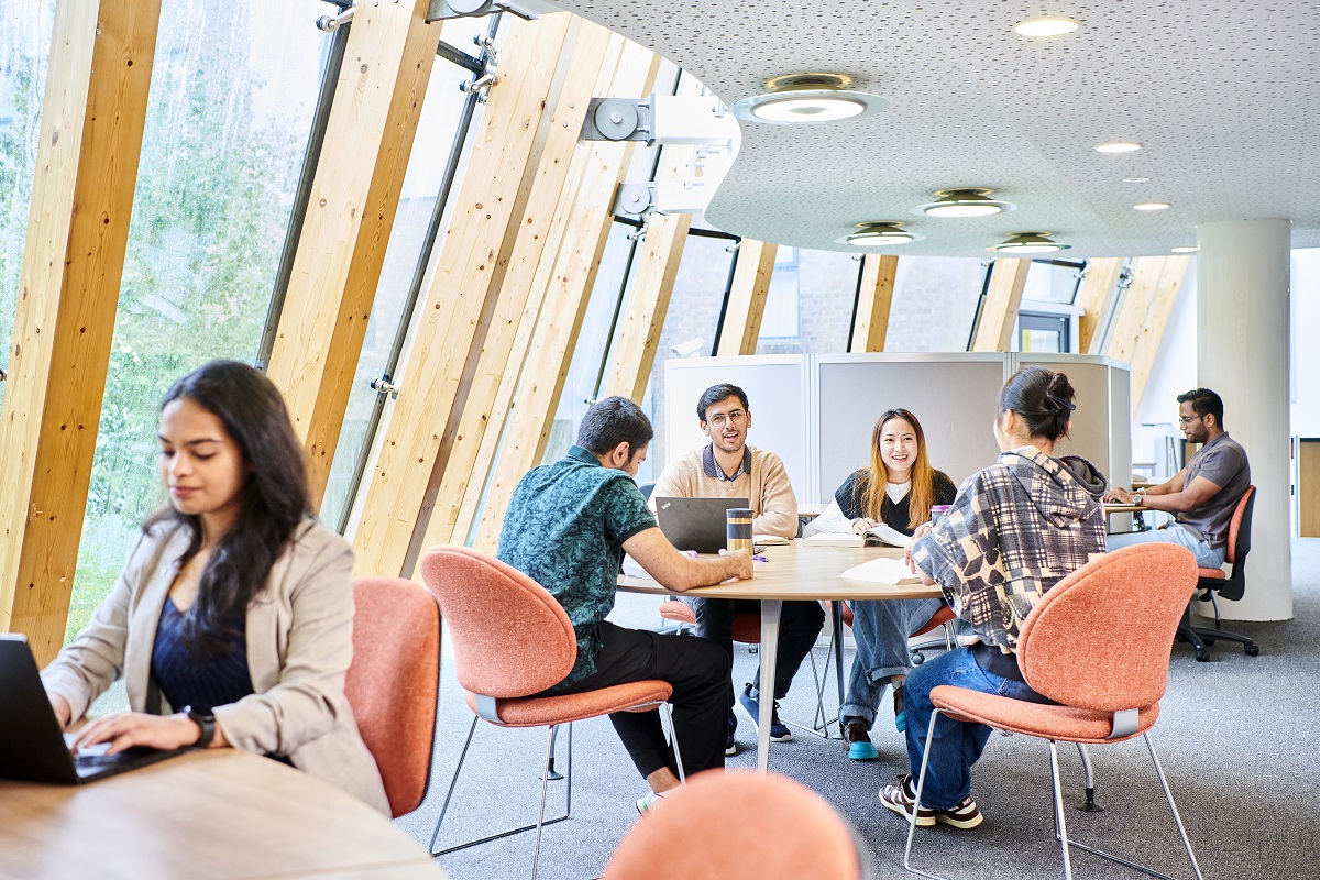 A group of people sitting at a table