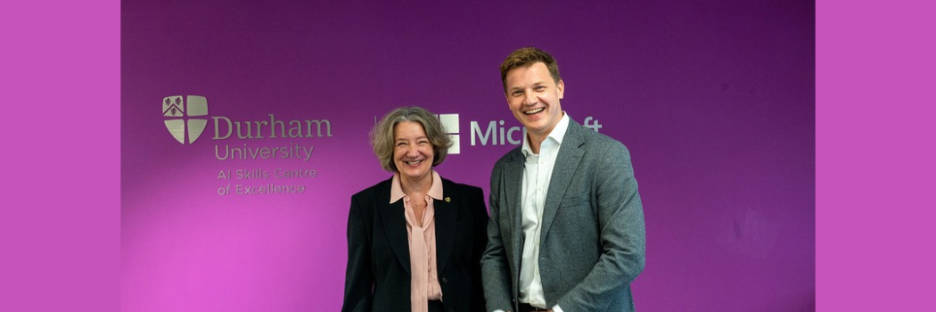 Karen O'Brien, Durham University and Darren Hardman, Microsoft UK CEO