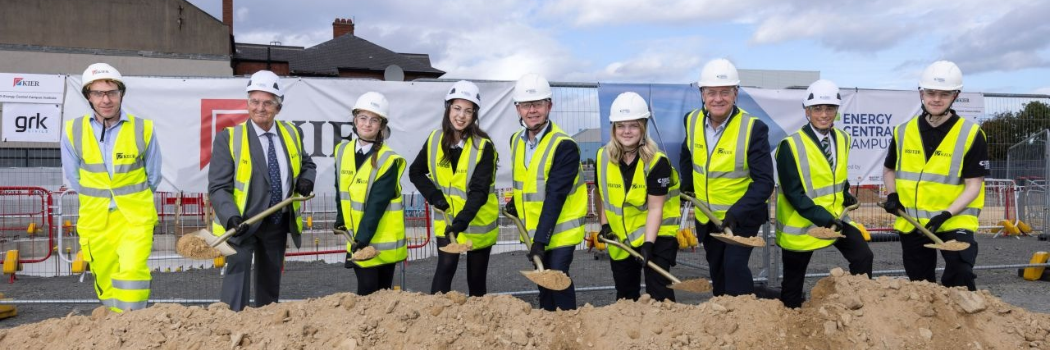 Colleagues at the ground-breaking ceremony