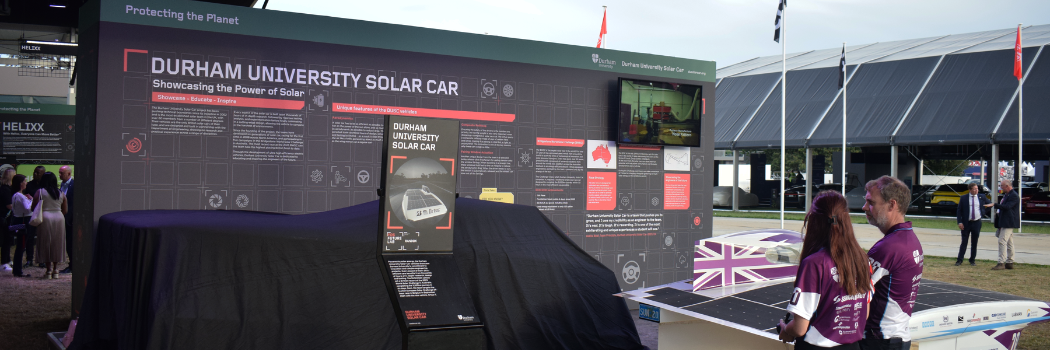 Durham University Solar Car stand at the Goodwood festival of speed