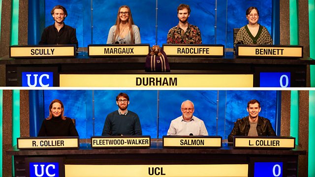 Team Durham play UCL in the quarter-final of University Challenge