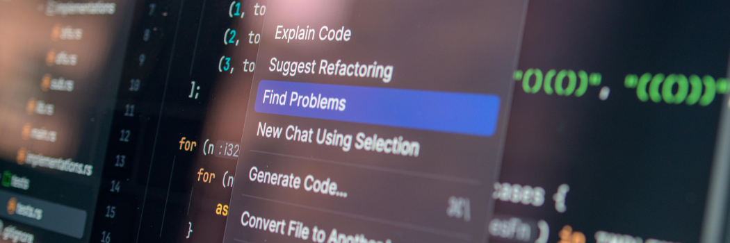 AI-assisted code debugging on screen display