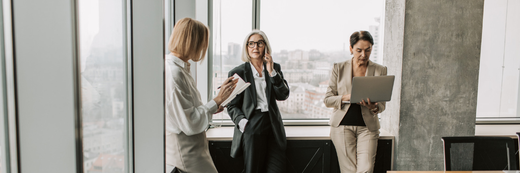 Women working in an office environment