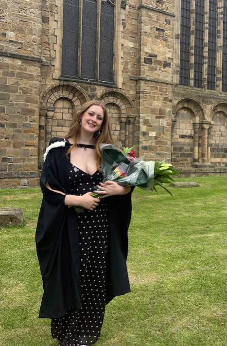 Olivia in her graduation gown