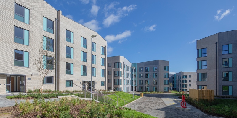 An external photo of the accommodation at South College