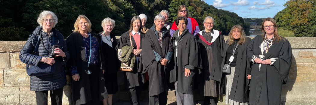 St Mary's Alumnae on Prebends Bridge with Alumni Officer, Kellie Horrocks