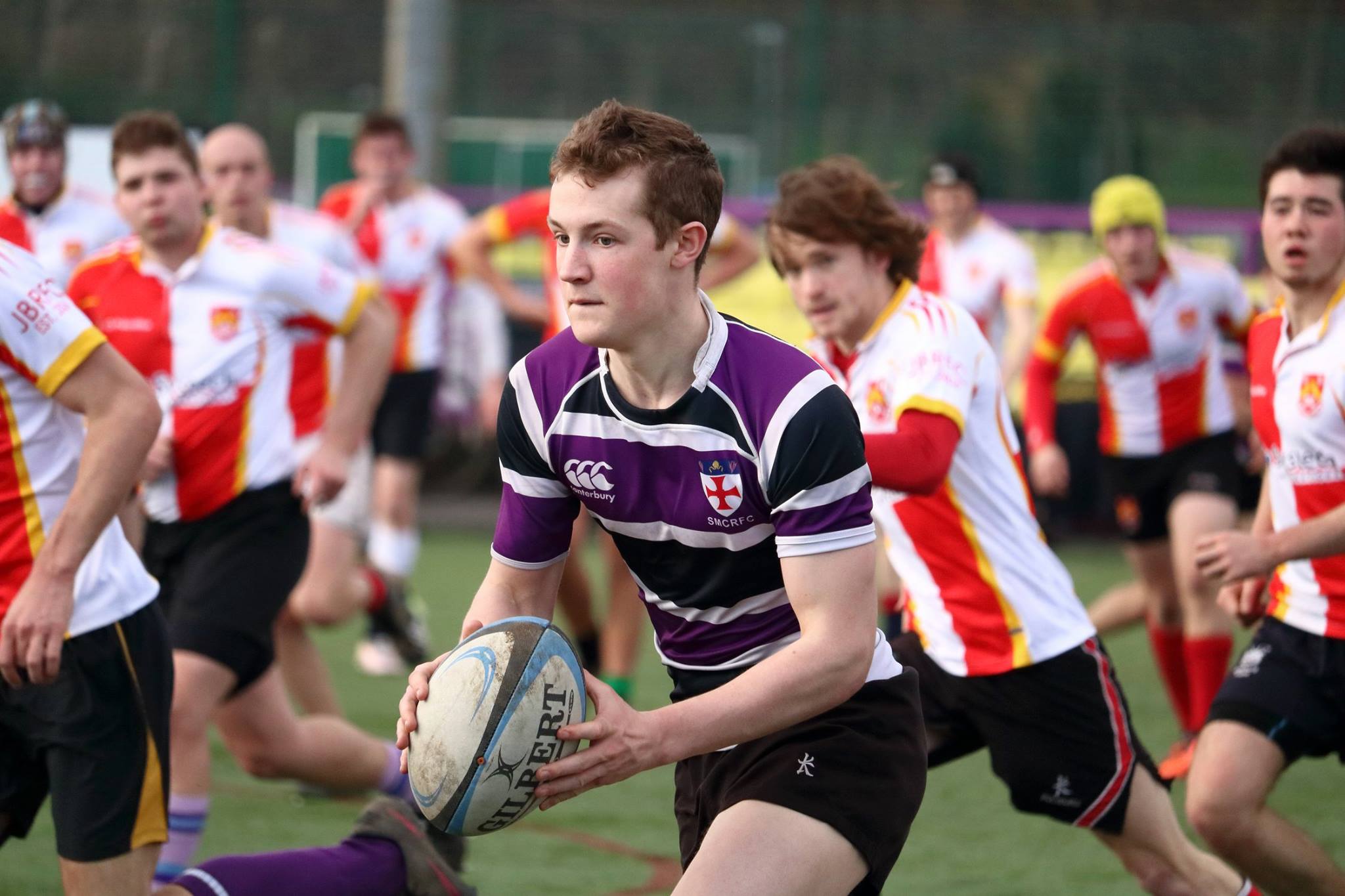 St Marys student playing rugby