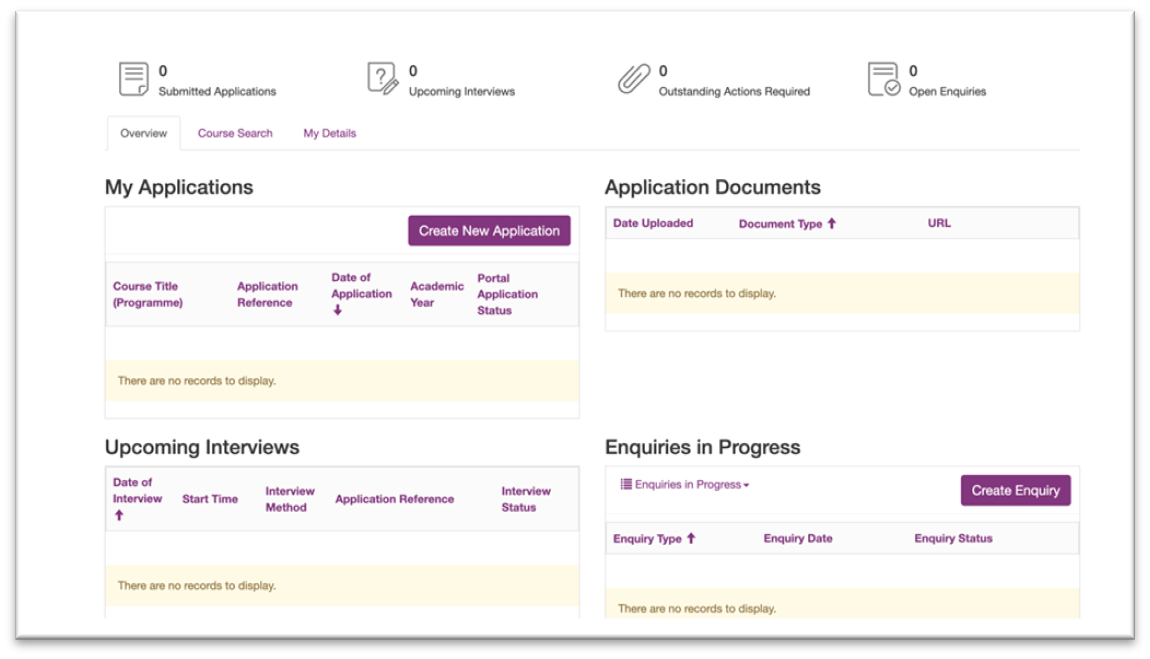 Screenshot of Archaeology Application Portal Dashboard