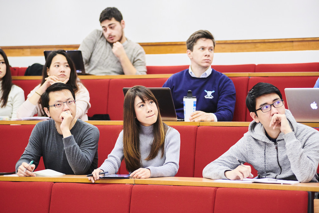 A group of students in a lecture hall