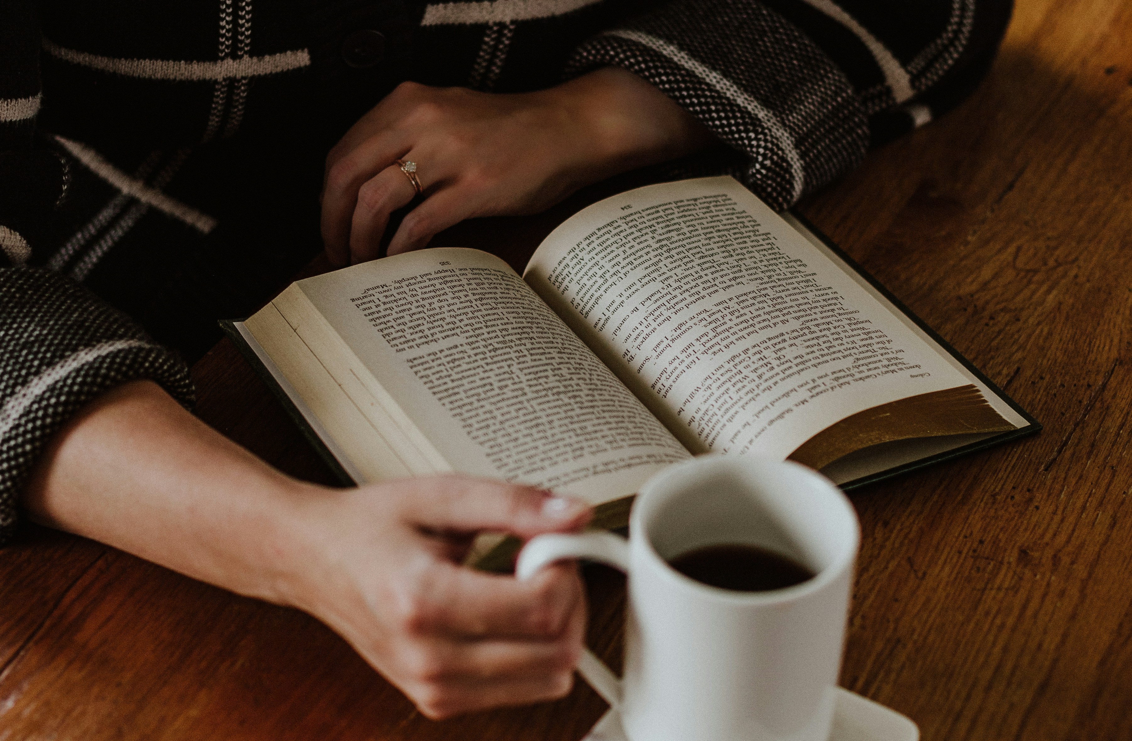 A person reading a book