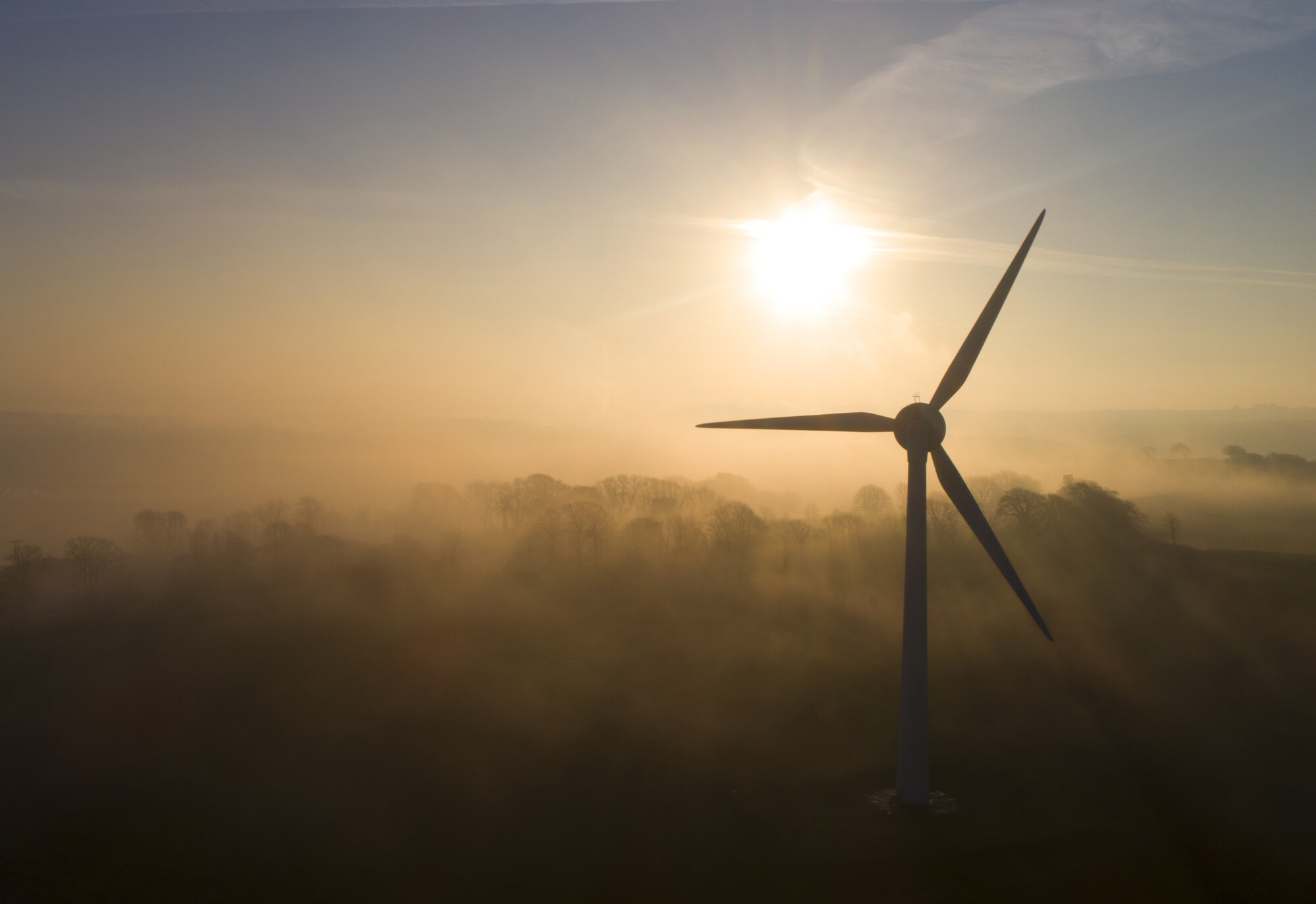 Windmill during dawn
