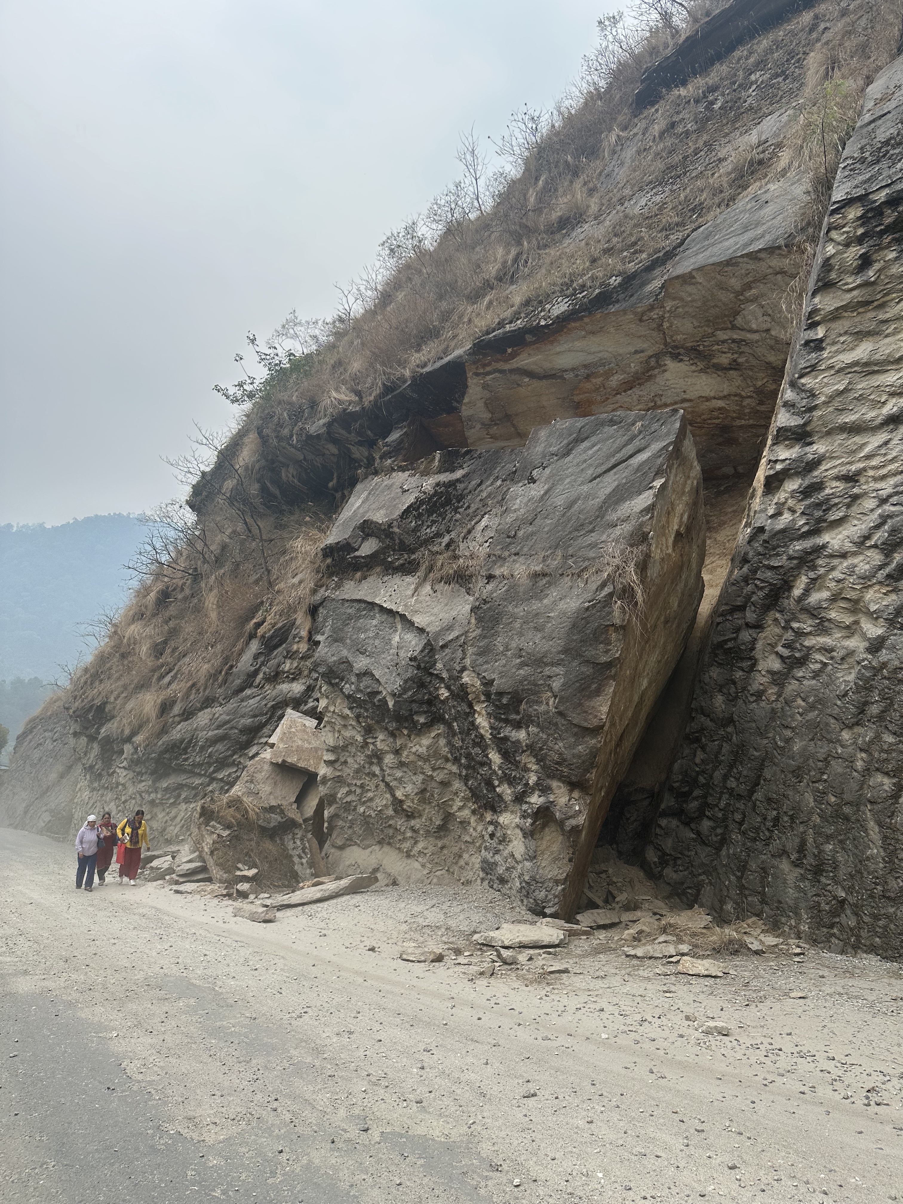 A large rockfall, Nepal