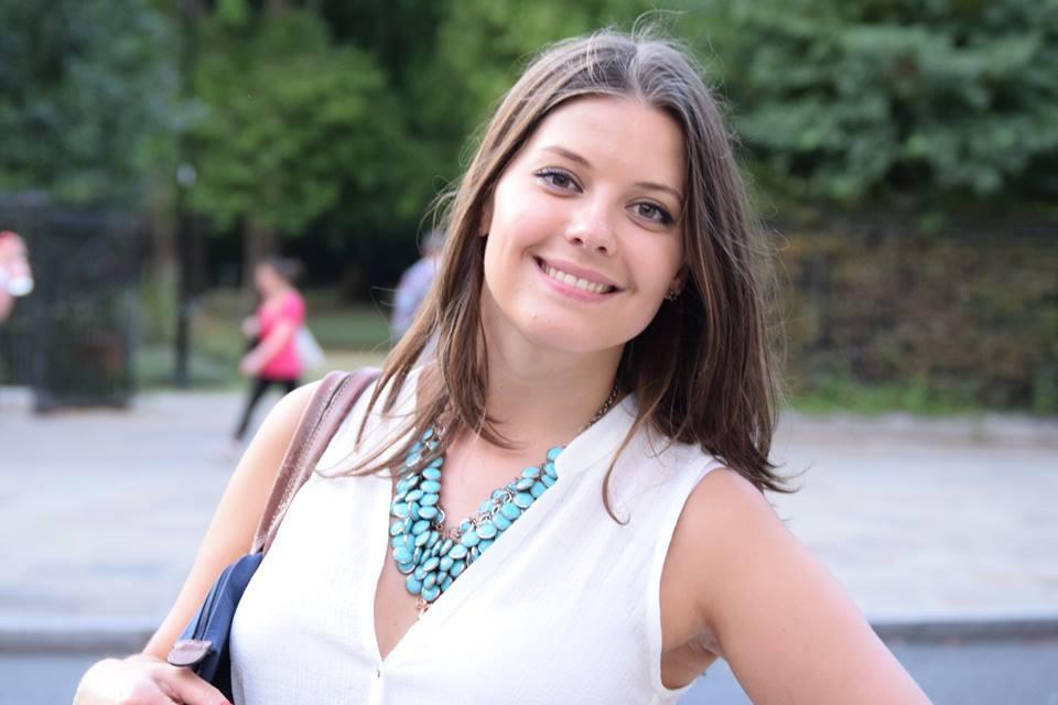 A student smiling