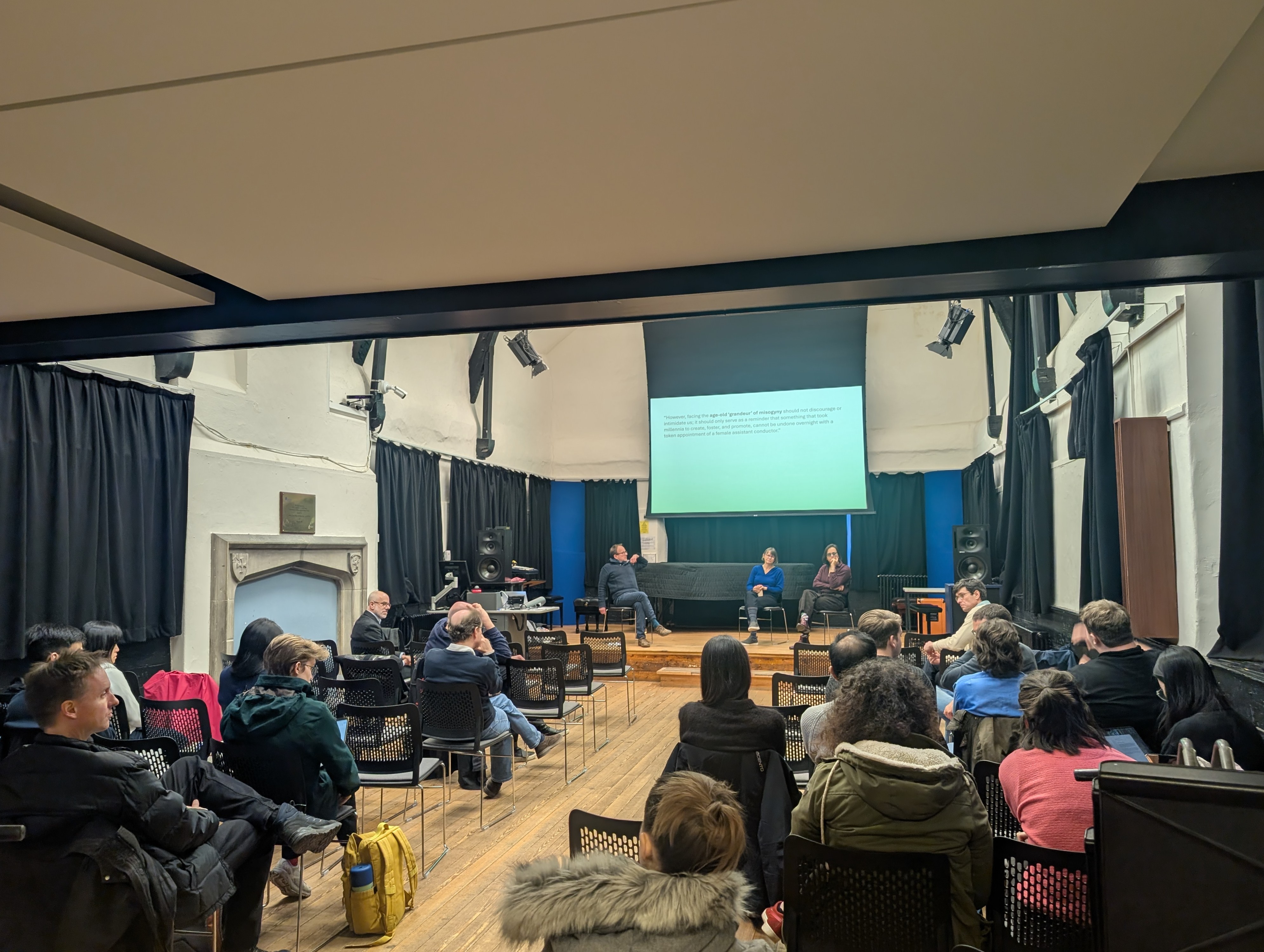 Image from a round table discussion on Women Conductors