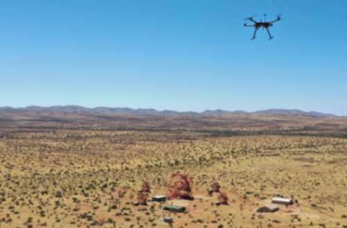 photo of UAV-based calibration system