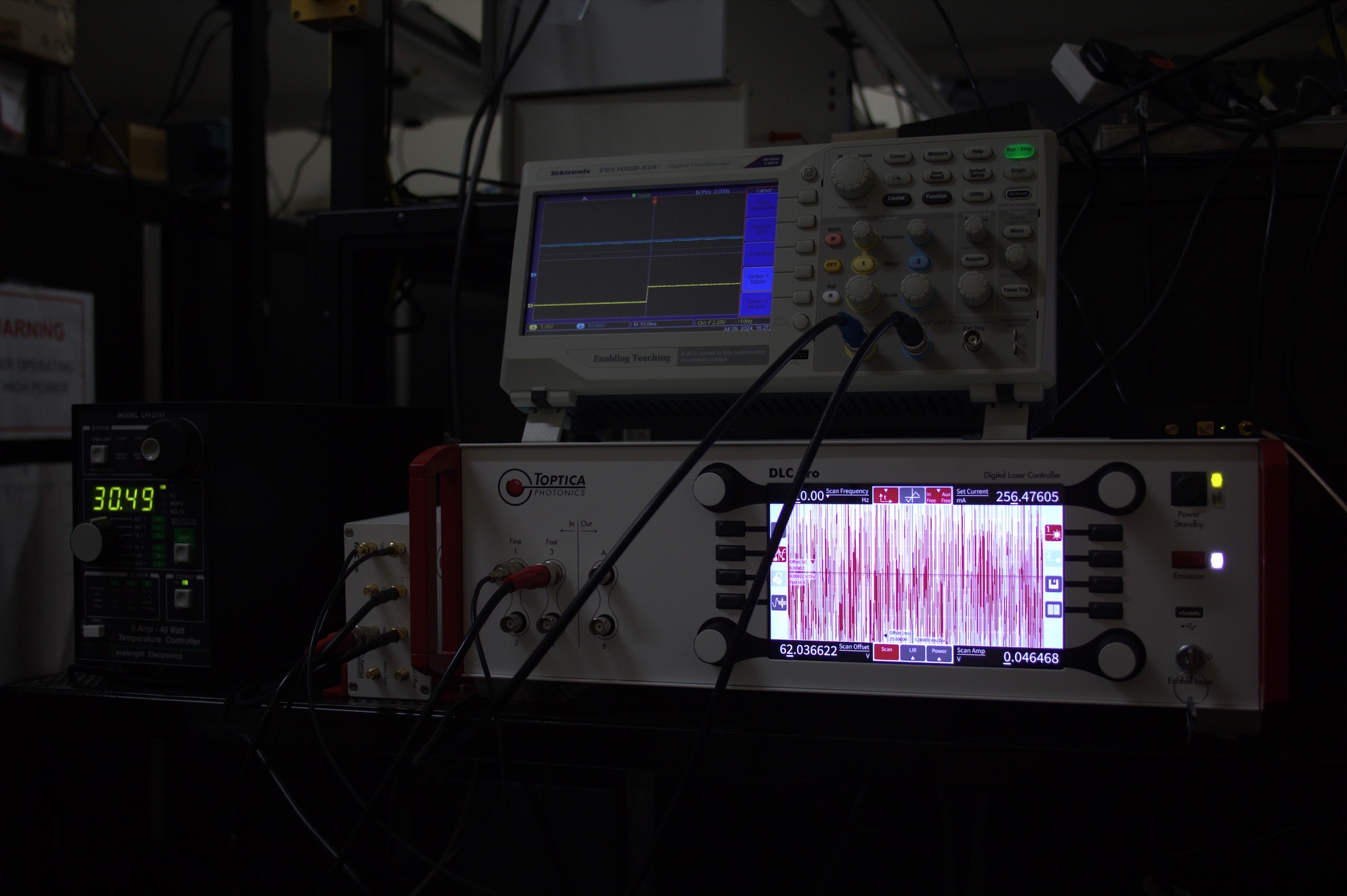 Toptica electronics oscilloscope