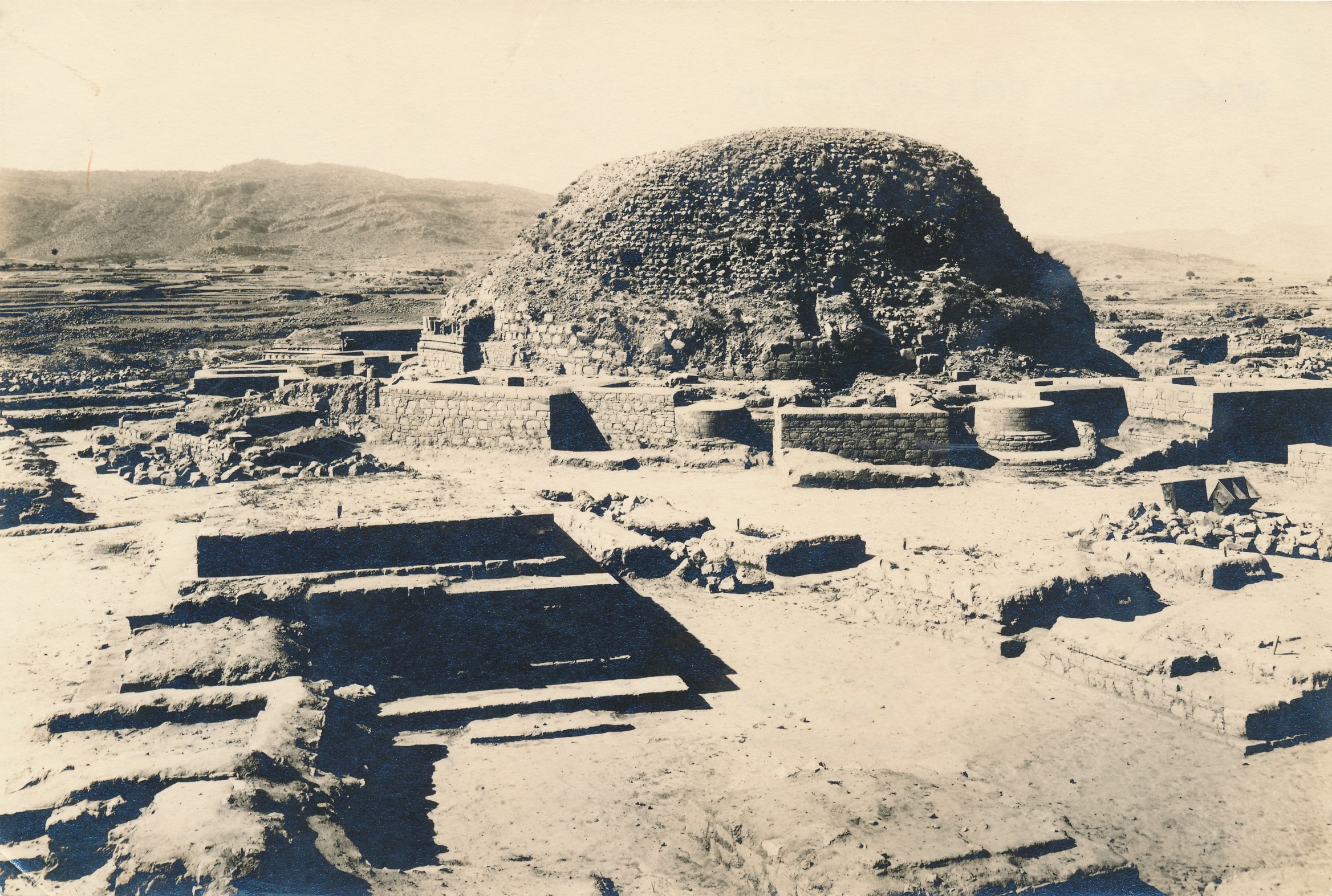 Dharmarajika stupa, Taxila in 1915-16