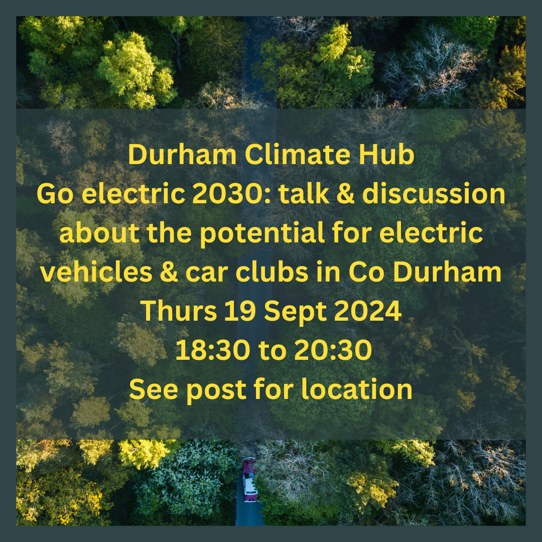 Durham Climate Hub talk: Go electric 2030