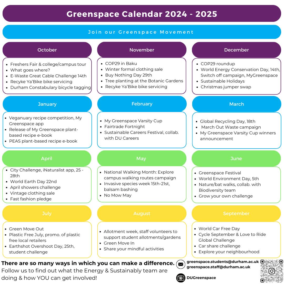 Calendar of Events 2024 - 2025