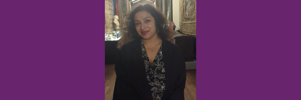 Dr Evelyn Anthony, PhD student at our School of Education, pictured inside Durham Cathedral