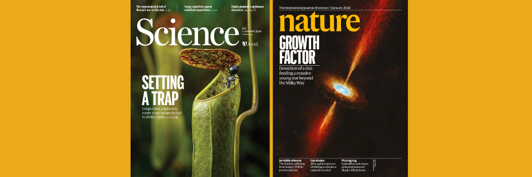Front covers of Science and Nature magazines