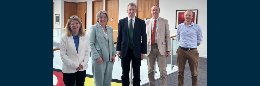 Dan Jarvis is pictured with Karen O'Brien and colleagues in Durham