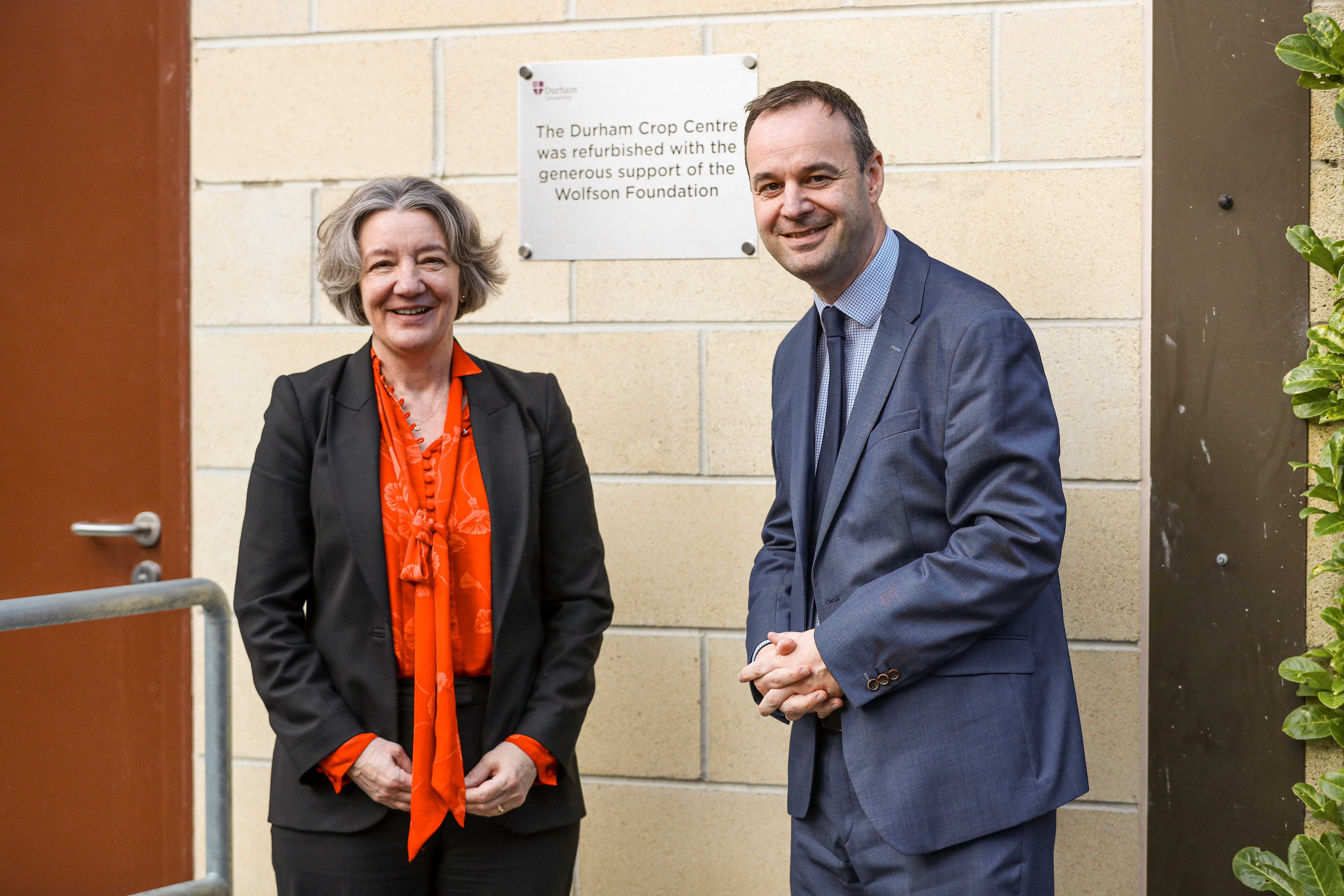 Durham's Vice-Chancellor Karen O'Brien and Paul Paul Ramsbottom OBE, Wolfson Foundation