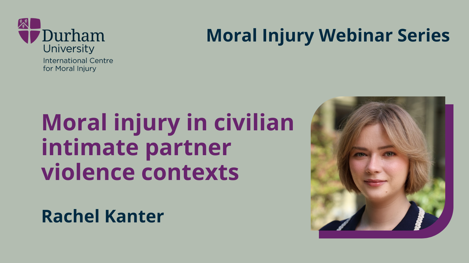 Rachel Kanter: Moral injury in civilian intimate partner violence contexts