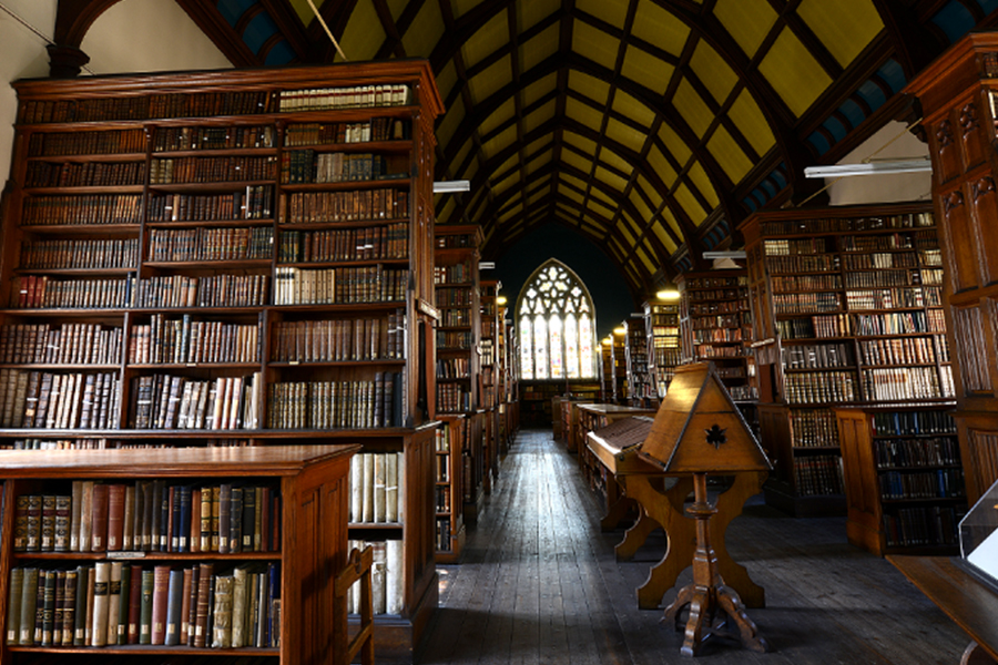 A view inside Durham Residential Rasearch Library