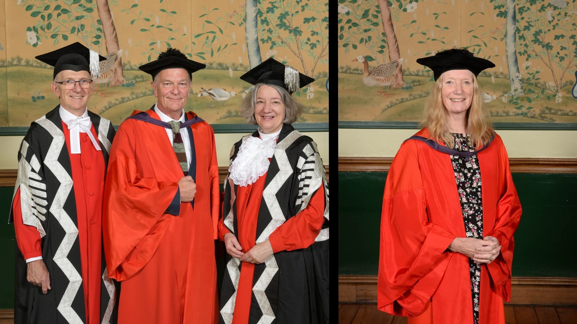 People in graduation gowns