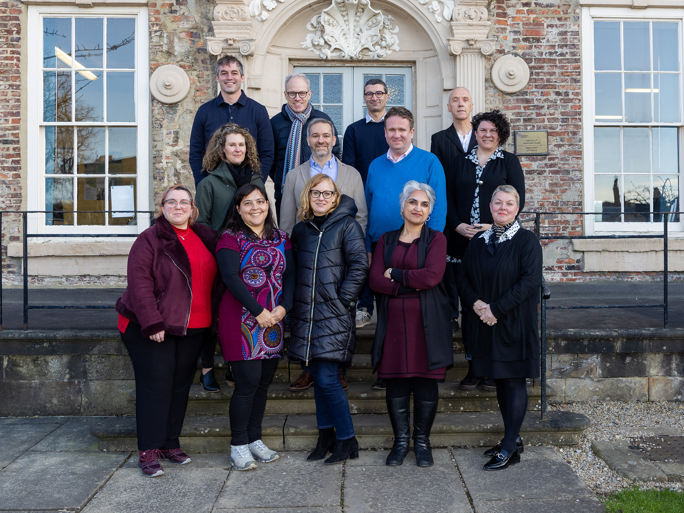 IAS Fellowship Epiphany Term 2022/23 outside Cosin's Hall