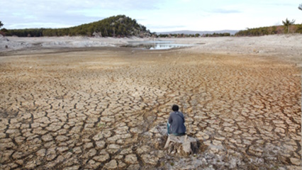Dried up river