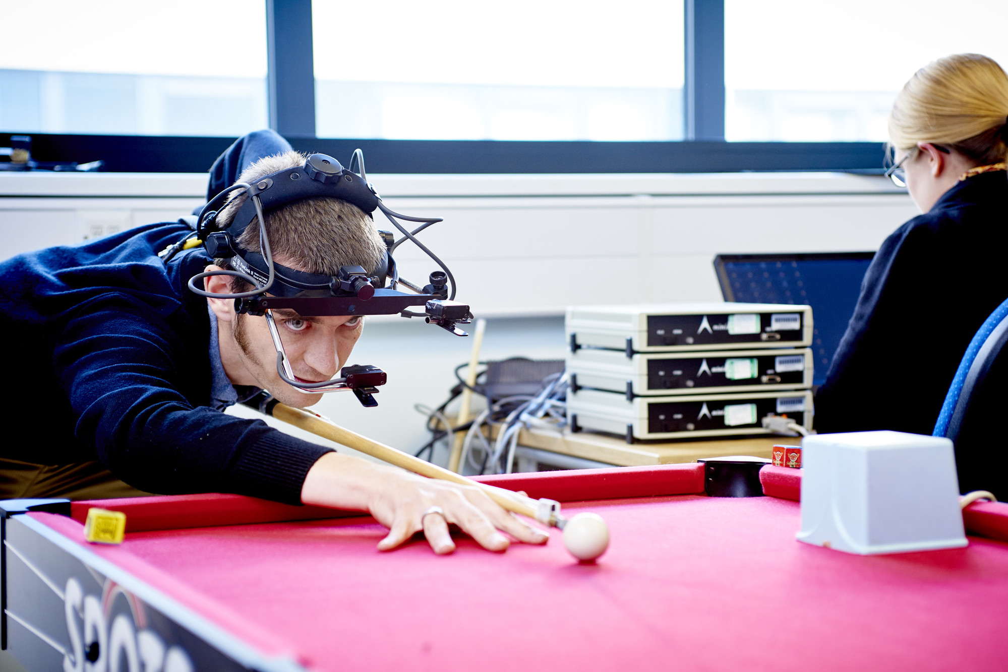 Psychology experiment using snooker