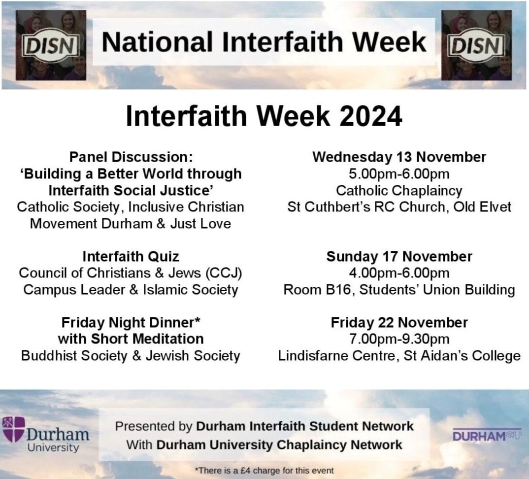 Interfaith Week 2024 programme of events - the events listed are set out in text format further down the web page.