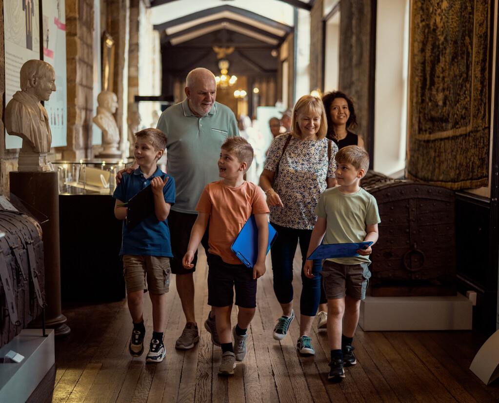 Visitors taking part in events and guided tours of the Castle
