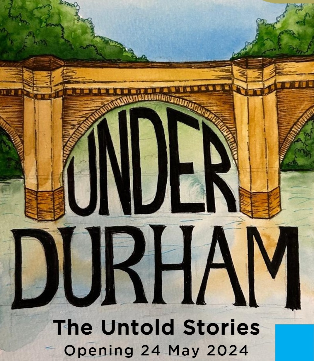 Sketch of a bridge with Under Durham written into the arch